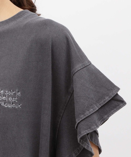 LAKOLE(ラコレ)の「ピグメント袖フリルワンピース / 119356(ワンピース・レディース・アイボリー/チャコールグレー/ブルー・SMALL/MEDIUM)」の15枚目の写真