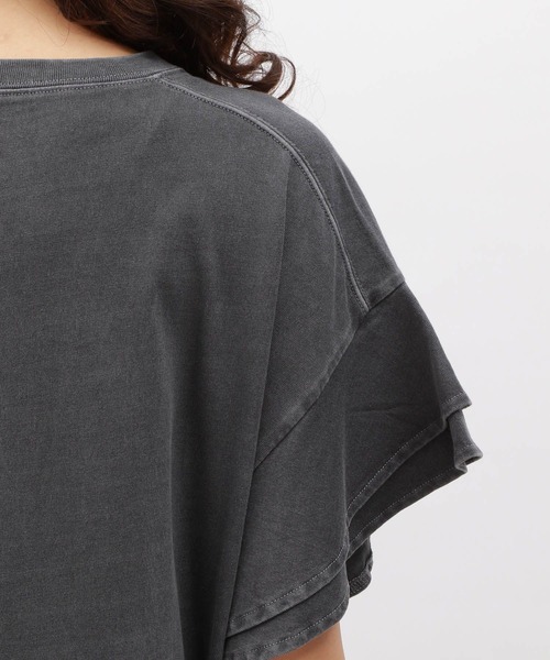 LAKOLE(ラコレ)の「ピグメント袖フリルワンピース / 119356(ワンピース・レディース・アイボリー/チャコールグレー/ブルー・SMALL/MEDIUM)」の10枚目の写真