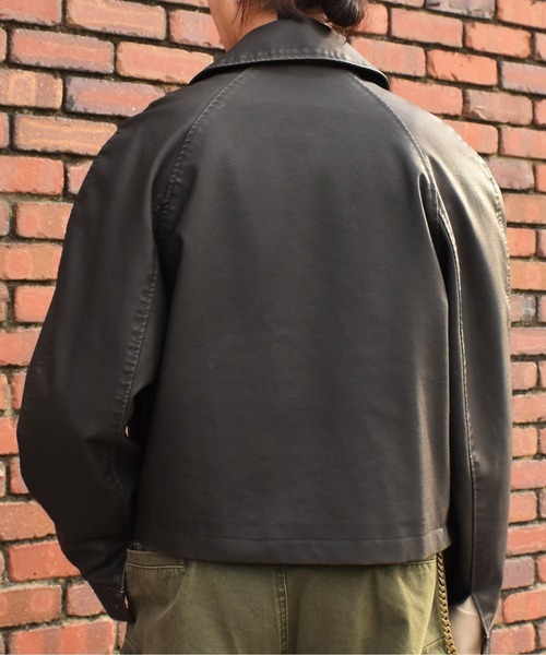 Noen(ノエン)の「ヴィンテージライクレザージャケット(ブルゾン・メンズ・ブラウン/ブラック・LARGE/MEDIUM)」の14枚目の写真