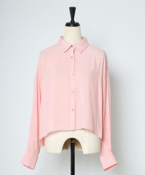 [新品未使用品]styling/ オーガンザショートシャツ　ピンク 新品未使用品]styling/ オーガンザショートシャツ ピンク - メルカリ