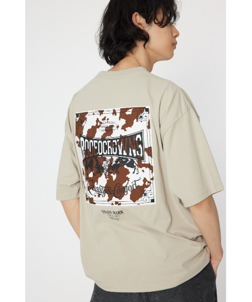 RODEO CROWNS WIDE BOWL(ロデオクラウンズワイドボウル)の「SCARYパッチ Tシャツ(Tシャツ/カットソー・メンズ・ホワイト/ブラック/ベージュ・MEDIUM/LARGE)」の3枚目の写真