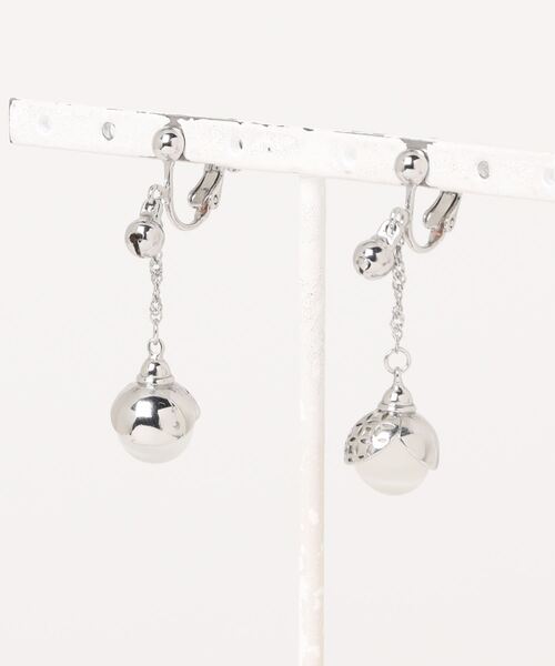 カヤ（カヤ）の「【カヤ】七宝ほたるイヤリング（イヤリング・レディース・シルバー/ゴールド/ゴールド×ブラウン・FREE）」の2枚目の写真