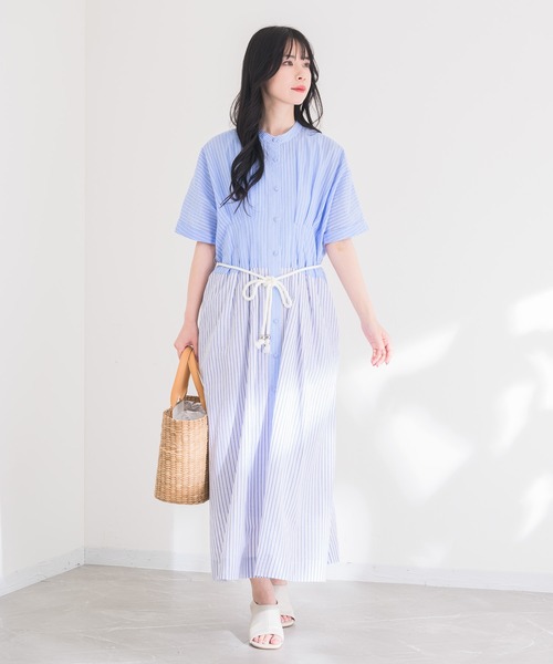 KATHARINE ROSS(キャサリンロス)の「【KATHARINE ROSS】ストライプシャツワンピース(シャツワンピース・レディース・ブラック/ネイビー・MEDIUM)」の7枚目の写真