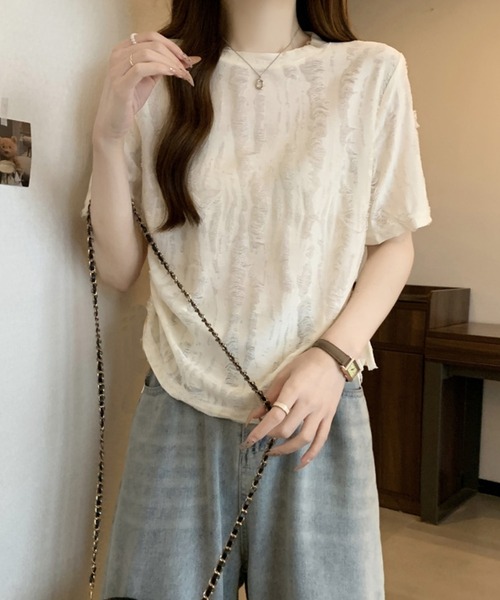 新品未使用品　Y,s ポリエステルトップス earth_eco_loco メール便可 カットソー インナー レディース