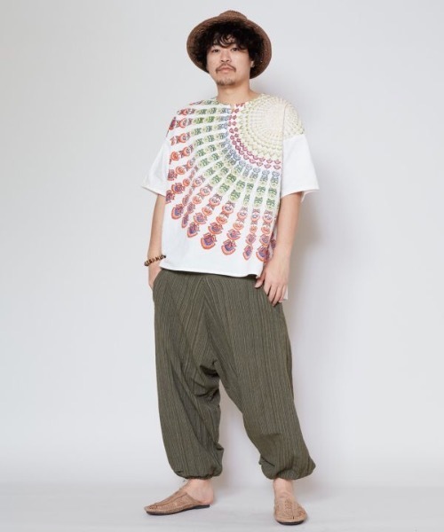 チャイハネ(チャイハネ)の「【チャイハネ】ミティナMEN'Sトップス(その他トップス・メンズ・ベージュ/レッド/ホワイト・FREE)」の4枚目の写真