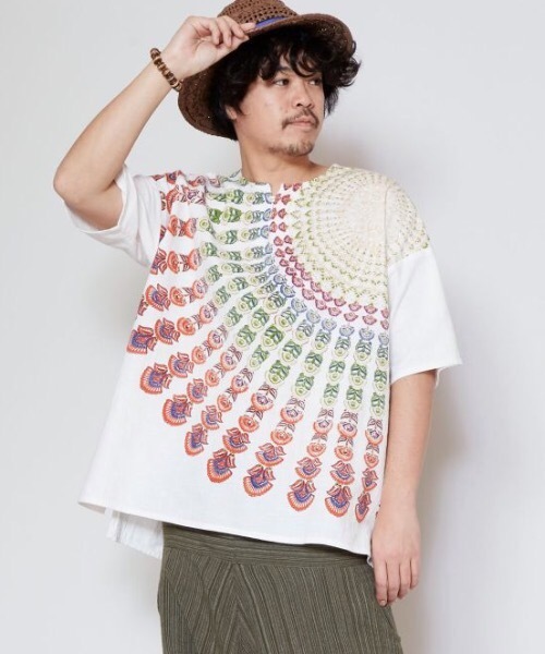 チャイハネ(チャイハネ)の「【チャイハネ】ミティナMEN'Sトップス(その他トップス・メンズ・ベージュ/レッド/ホワイト・FREE)」の5枚目の写真
