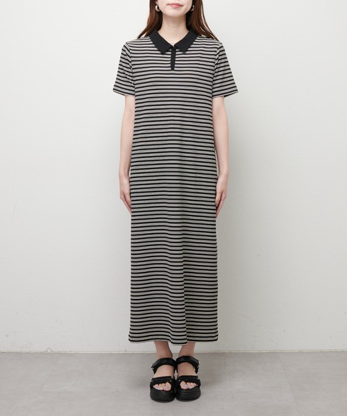 natural couture(ナチュラルクチュール)の「配色スキッパーカットソーワンピース(ワンピース・レディース・アイボリー/ブラック/チャコールグレー・FREE)」の19枚目の写真