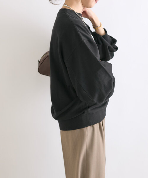 RIVE DROITE（リヴドロワ）の「【軽やかな着心地】LOUISEライトスエット（スウェット・レディース・ブラック/グレー/ボルドー・FREE）」の9枚目の写真