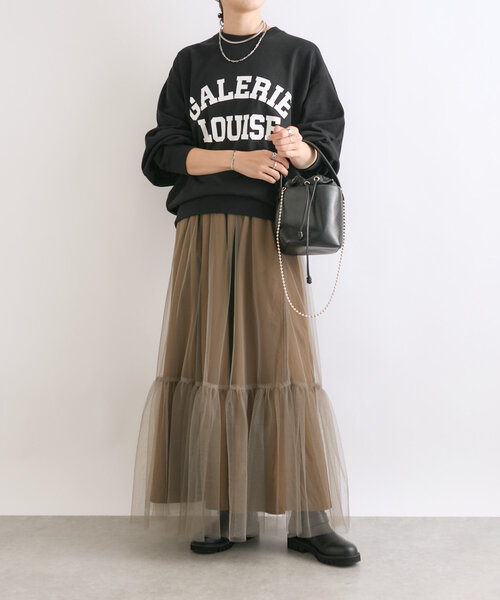 RIVE DROITE（リヴドロワ）の「【軽やかな着心地】LOUISEライトスエット（スウェット・レディース・ブラック/グレー/ボルドー・FREE）」の11枚目の写真