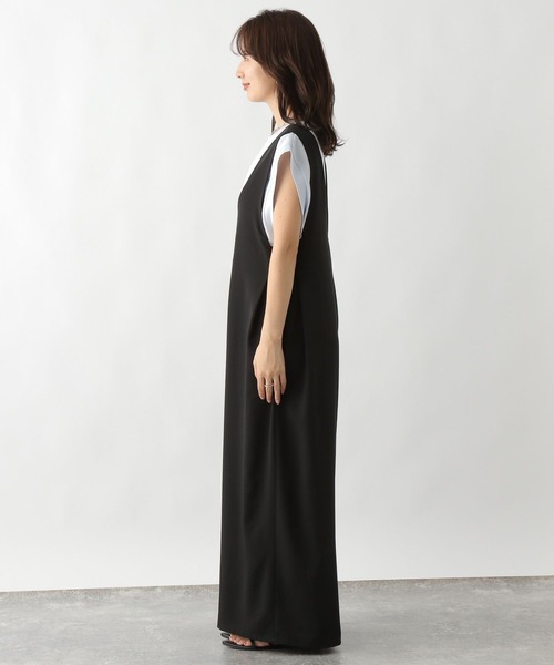 LEPSIM（レプシィム）の「Uネックサイドタックサロペ 134124