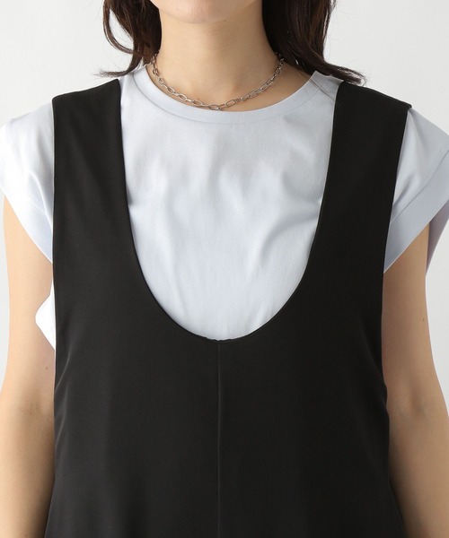 LEPSIM（レプシィム）の「Uネックサイドタックサロペ　134124（サロペット/オーバーオール・レディース・チャコールグレー/ブラック・TALL/FREE）」の16枚目の写真