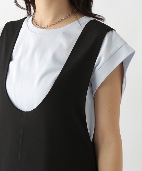 LEPSIM（レプシィム）の「Uネックサイドタックサロペ　134124（サロペット/オーバーオール・レディース・チャコールグレー/ブラック・TALL/FREE）」の17枚目の写真