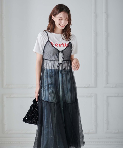 セール】チュールキャミソールワンピース（ワンピース）｜fifth