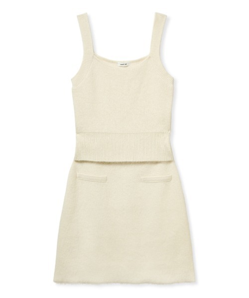 FRAY I.D（フレイアイディー）の「ニットセットアップ（ワンピース・レディース・グリーン/ブラック/グレー/アイボリー・FREE）」の8枚目の写真