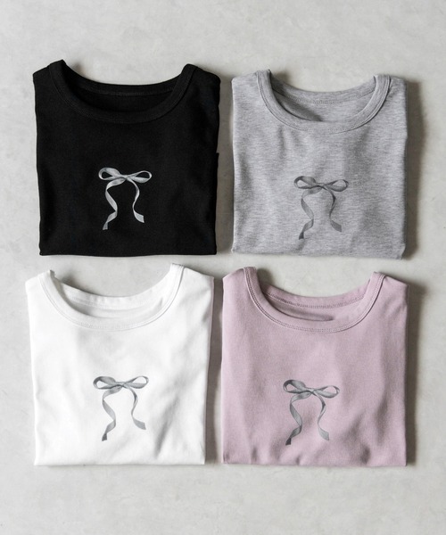 JILTU ribbon tee リボン Tシャツ black S JILTU 2021 A/W コレクション「'tie a ribbon'」9月9日（木）19