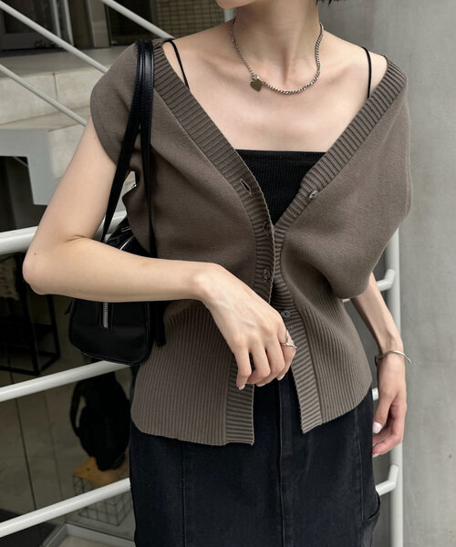 mystic（ミスティック）の「エアリーニットベスト（ベスト・レディース・ブラック/アイボリー/グリーン/モカ・FREE）」の16枚目の写真