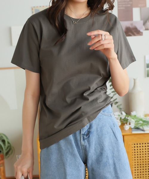 Girly Doll(ガーリードール)の「オリジナルプリントスポーツロゴTシャツ(Tシャツ/カットソー・レディース・ベージュ/ピンク/ダークグレー・F)」の8枚目の写真