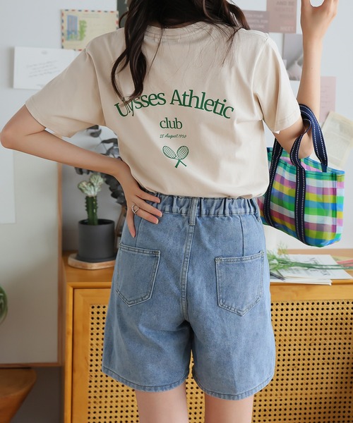 Girly Doll(ガーリードール)の「オリジナルプリントスポーツロゴTシャツ(Tシャツ/カットソー・レディース・ベージュ/ピンク/ダークグレー・F)」の12枚目の写真