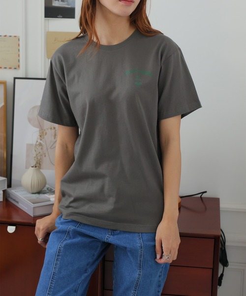 Girly Doll(ガーリードール)の「オリジナルプリントスポーツロゴTシャツ(Tシャツ/カットソー・レディース・ベージュ/ピンク/ダークグレー・F)」の16枚目の写真