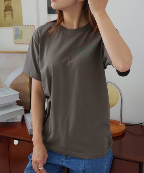 Girly Doll(ガーリードール)の「オリジナルプリントスポーツロゴTシャツ(Tシャツ/カットソー・レディース・ベージュ/ピンク/ダークグレー・F)」の19枚目の写真