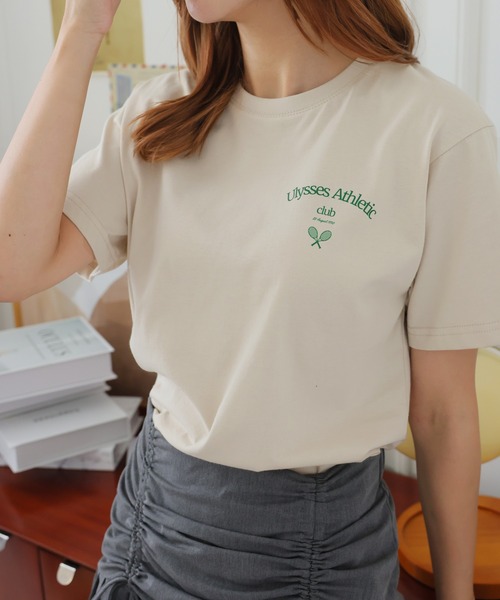 Girly Doll(ガーリードール)の「オリジナルプリントスポーツロゴTシャツ(Tシャツ/カットソー・レディース・ベージュ/ピンク/ダークグレー・F)」の20枚目の写真