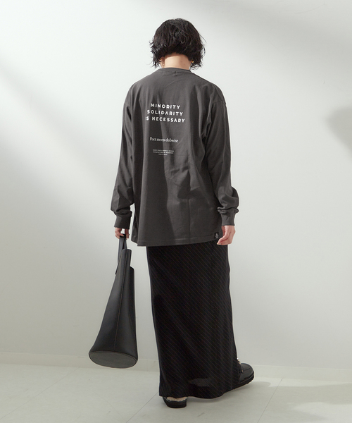 journal standard L'essage（ジャーナルスタンダードレサージュ）の「POET MEETS DUBWISE　M.S.I.N ロングスリーブTシャツ（Tシャツ/カットソー・レディース・ホワイト/ブラック系その他・FREE）」の5枚目の写真