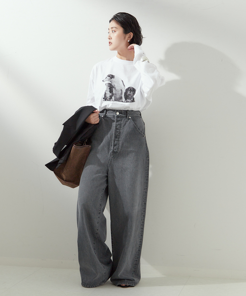 journal standard L'essage（ジャーナルスタンダードレサージュ）の「POET MEETS DUBWISE　M.S.I.N ロングスリーブTシャツ（Tシャツ/カットソー・レディース・ホワイト/ブラック系その他・FREE）」の10枚目の写真