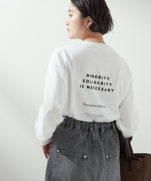 journal standard L'essage（ジャーナルスタンダードレサージュ）の「POET MEETS DUBWISE　M.S.I.N ロングスリーブTシャツ（Tシャツ/カットソー・レディース・ホワイト/ブラック系その他・FREE）」の14枚目の写真