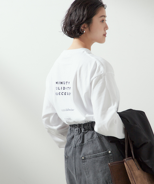 journal standard L'essage（ジャーナルスタンダードレサージュ）の「POET MEETS DUBWISE　M.S.I.N ロングスリーブTシャツ（Tシャツ/カットソー・レディース・ホワイト/ブラック系その他・FREE）」の15枚目の写真