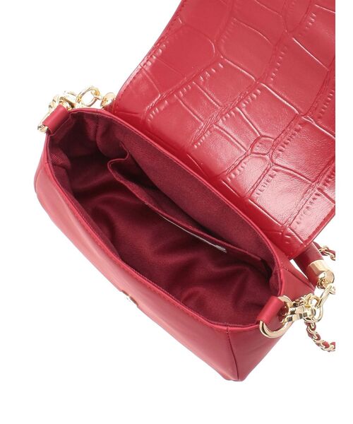 MERCURYDUO（マーキュリーデュオ）の「クロコラウンドシェイプBAG（ハンドバッグ・レディース・ダークブラウン/レッド・FREE）」の10枚目の写真