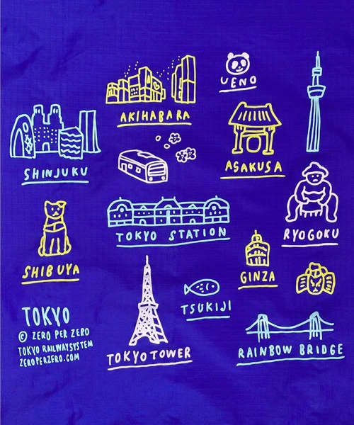BAGGU(バグー)の「STANDARD BAGGU 551.TOKYO MAP コバルト(エコバッグ/サブバッグ・レディース・コバルトブルー・FREE)」の3枚目の写真