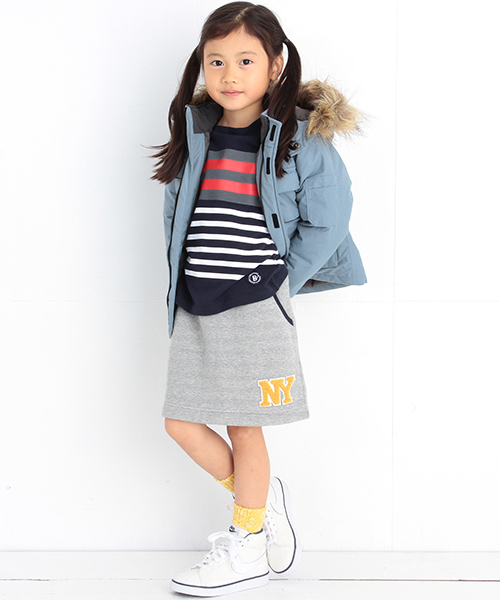 B:MING by BEAMS（ビーミングバイビームス）の「ビーミング by ビームス / 裏ボーダースカート（スカート・キッズ・グレー/ネイビー・110/90/100/140/120/130）」の14枚目の写真