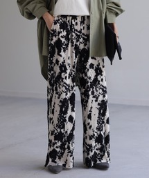 アート柄リブパンツ＜セルフカットOK＞