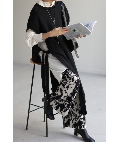 HUG.U（ハグユー）の「アート柄リブパンツ＜セルフカットOK＞（その他パンツ・レディース・ホワイト系その他/ブラウン系その他/グレー系その他・FREE）」の16枚目の写真