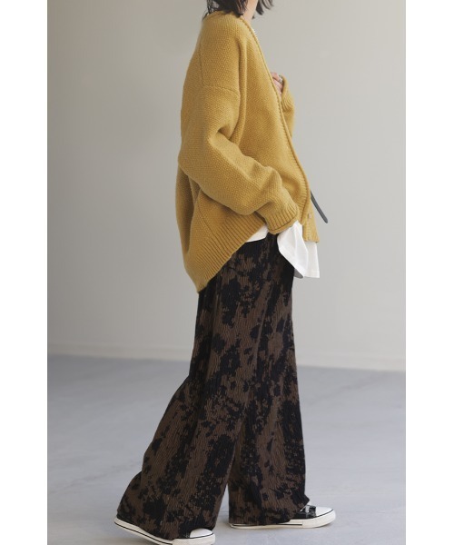 HUG.U（ハグユー）の「アート柄リブパンツ＜セルフカットOK＞（その他パンツ・レディース・ホワイト系その他/ブラウン系その他/グレー系その他・FREE）」の12枚目の写真