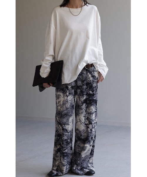 HUG.U（ハグユー）の「アート柄リブパンツ＜セルフカットOK＞（その他パンツ・レディース・ホワイト系その他/ブラウン系その他/グレー系その他・FREE）」の22枚目の写真