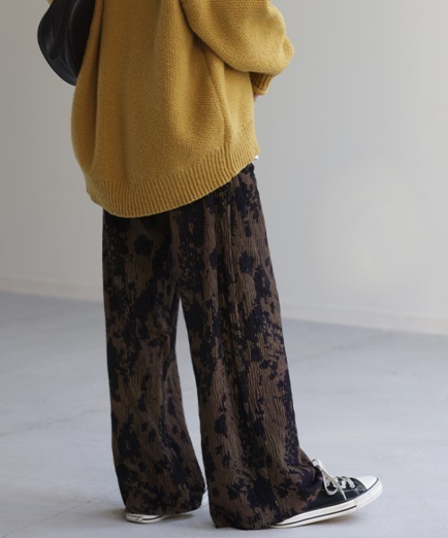 HUG.U（ハグユー）の「アート柄リブパンツ＜セルフカットOK＞（その他パンツ・レディース・ホワイト系その他/ブラウン系その他/グレー系その他・FREE）」の11枚目の写真