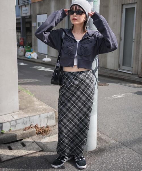 WEGO(ウィゴー)の「WEGO/バタフライWジップショートパーカー(パーカー・レディース・ブラウン/ダークグレー・FREE)」の20枚目の写真