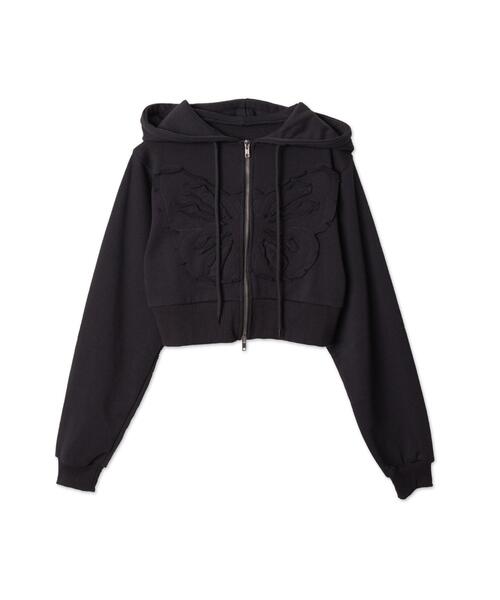 WEGO(ウィゴー)の「WEGO/バタフライWジップショートパーカー(パーカー・レディース・ブラウン/ダークグレー・FREE)」の8枚目の写真