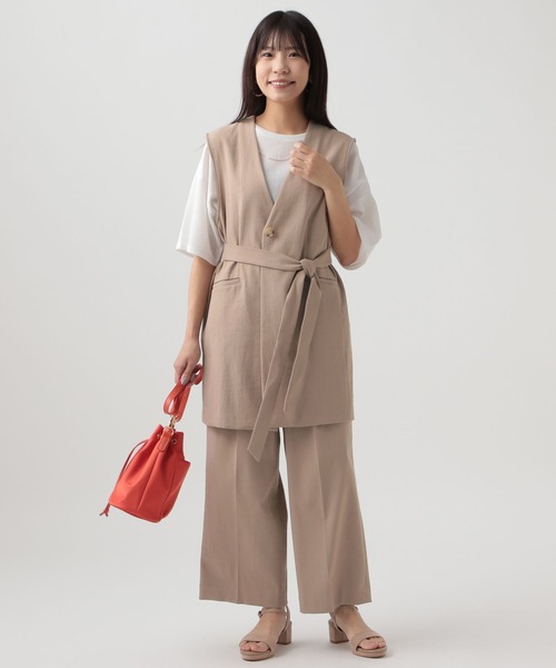 Elura（エルーラ）の「【低身長サイズ Elkotona】コトナ冷感ドライワイドパンツ（その他パンツ・レディース・ベージュ/ブラック/ライトグレー・FREE）」の8枚目の写真