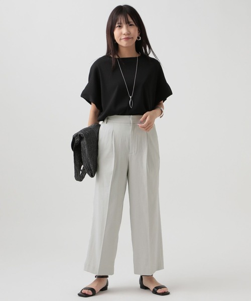 Elura（エルーラ）の「【低身長サイズ Elkotona】コトナ冷感ドライワイドパンツ（その他パンツ・レディース・ベージュ/ブラック/ライトグレー・FREE）」の9枚目の写真