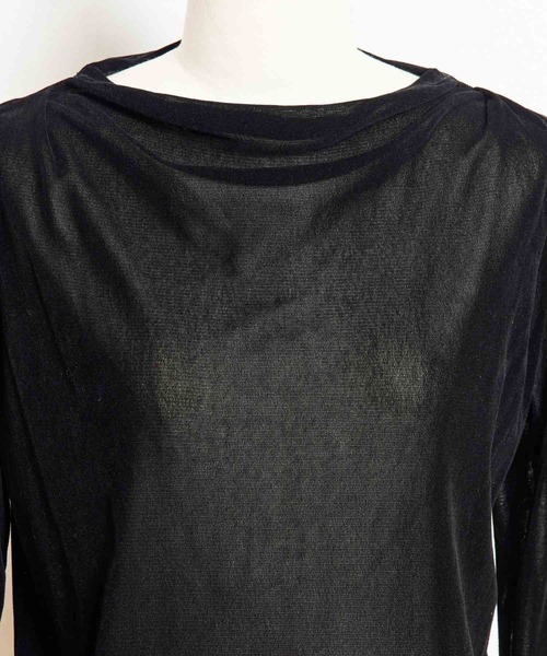 NOELA(ノエラ)の「シアーフロッキーカットソー(Tシャツ/カットソー・レディース・オフホワイト/ピンク/ブラック・フリー)」の16枚目の写真