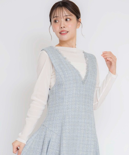 NOELA(ノエラ)の「シアーフロッキーカットソー(Tシャツ/カットソー・レディース・オフホワイト/ピンク/ブラック・フリー)」の18枚目の写真