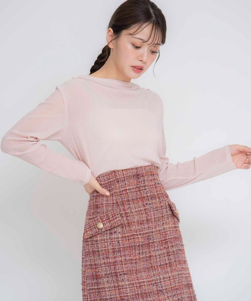 NOELA(ノエラ)の「シアーフロッキーカットソー(Tシャツ/カットソー・レディース・オフホワイト/ピンク/ブラック・フリー)」の22枚目の写真