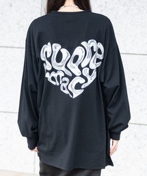 JOHN'S CLOSET（ジョンズクローゼット）の「【13】メタルハート リフレクタープリント ロングスリーブTシャツ（Tシャツ/カットソー）」