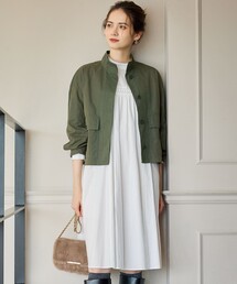 CLASSY.コラボ/洗える】ウールストレッチツイル ピンタック