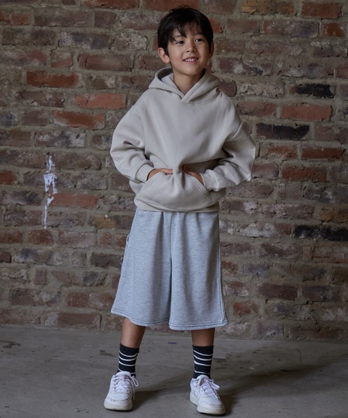 PAIRMANON STREET（ペアマノンストリート）の「【PAIRMANON STREET】裏毛 スウェット ペインター バミューダ ハーフ パンツ（スウェットパンツ・キッズ・ブラック/ブラウン系その他2/グレー・130/110/90/100/120/160/150/140）」の7枚目の写真