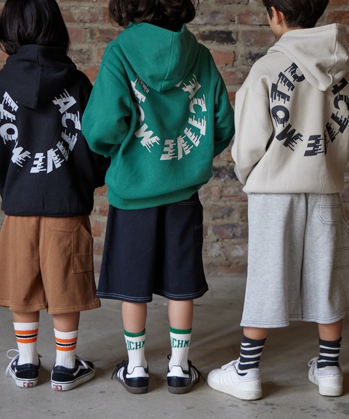 PAIRMANON STREET（ペアマノンストリート）の「【PAIRMANON STREET】裏毛 スウェット ペインター バミューダ ハーフ パンツ（スウェットパンツ・キッズ・ブラック/ブラウン系その他2/グレー・130/110/90/100/120/160/150/140）」の9枚目の写真