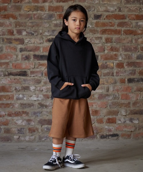 PAIRMANON STREET（ペアマノンストリート）の「【PAIRMANON STREET】裏毛 スウェット ペインター バミューダ ハーフ パンツ（スウェットパンツ・キッズ・ブラック/ブラウン系その他2/グレー・130/110/90/100/120/160/150/140）」の10枚目の写真