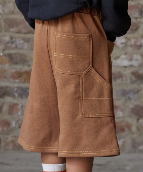 PAIRMANON STREET（ペアマノンストリート）の「【PAIRMANON STREET】裏毛 スウェット ペインター バミューダ ハーフ パンツ（スウェットパンツ・キッズ・ブラック/ブラウン系その他2/グレー・130/110/90/100/120/160/150/140）」の11枚目の写真